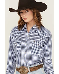 Cowboygirl by Jenna Paulette Women's Gingham Print Long Sleeve Pearl Snap Western Shirt
