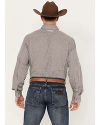 Wrangler Men's Performance Plaid Print Long Sleeve Button Down Western Shirt