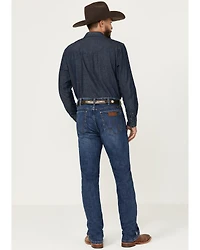 Wrangler Retro Men's Lusitano Medium Wash Slim Straight Stretch Premium Green Jeans