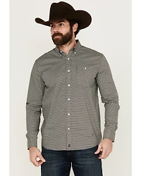 Cody James Men's Fast Forward Geo Print Long Sleeve Button-Down Stretch Western Shirt