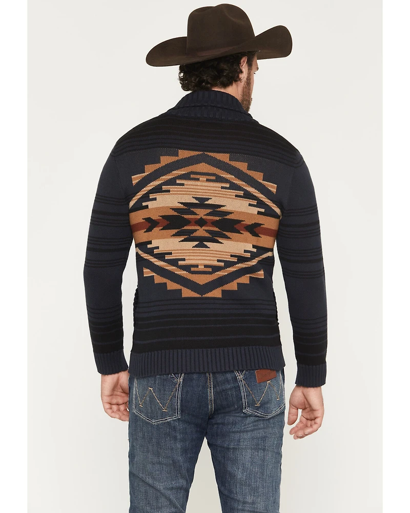 Pendleton Men's Tumal Ridge Multicolored Back Button-Down Sweater