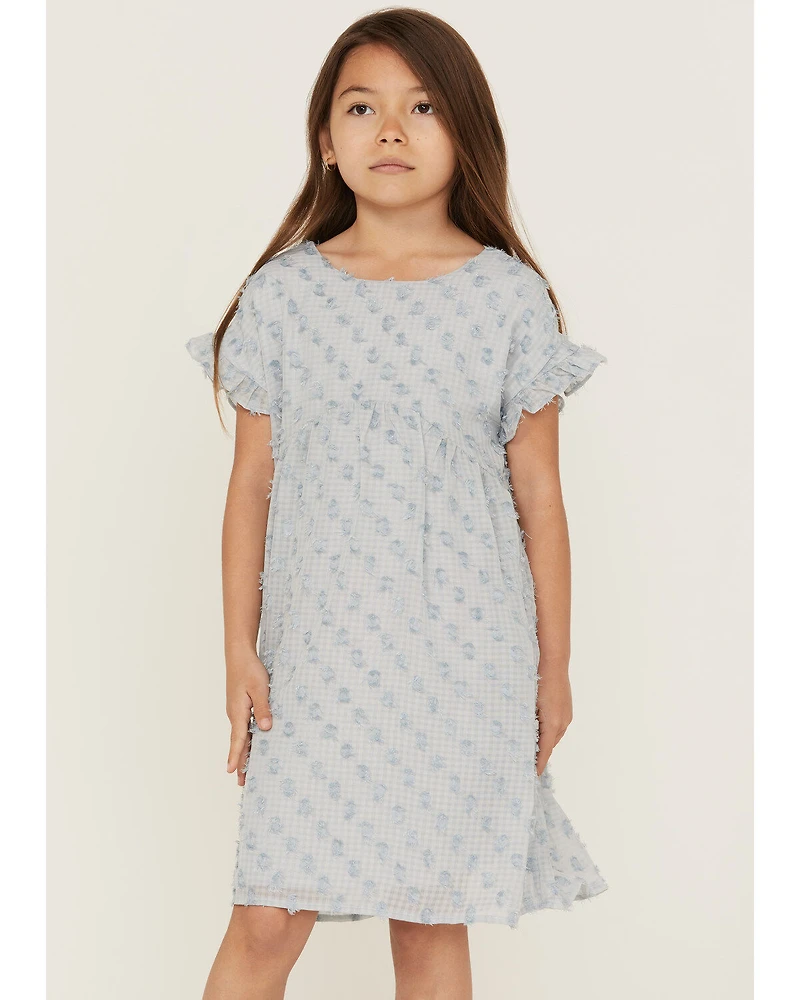 Hayden Girls' Ruffle Sleeve Swiss Dot Tunic Mini Dress