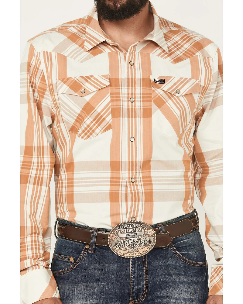 Kimes Ranch Men's Double R Plaid Print Long Sleeve Snap Western Shirt