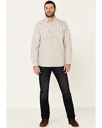 Moonshine Spirit Men's Tan Micro Paisley Print Long Sleeve Western Shirt
