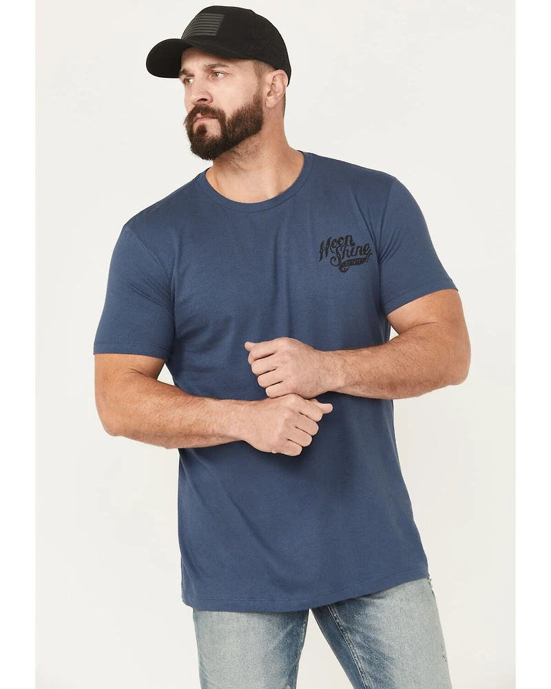Moonshine Spirit Men's Heart Guitar Short Sleeve Graphic T-Shirt