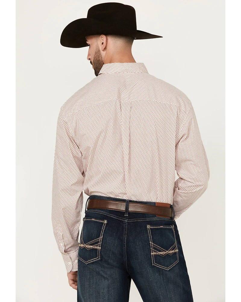 Wrangler Men's Classics Print Long Sleeve Button-Down Western Shirt