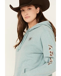 Ariat Women's Boot Barn Exclusive Cow Print Embroidered Logo Hoodie
