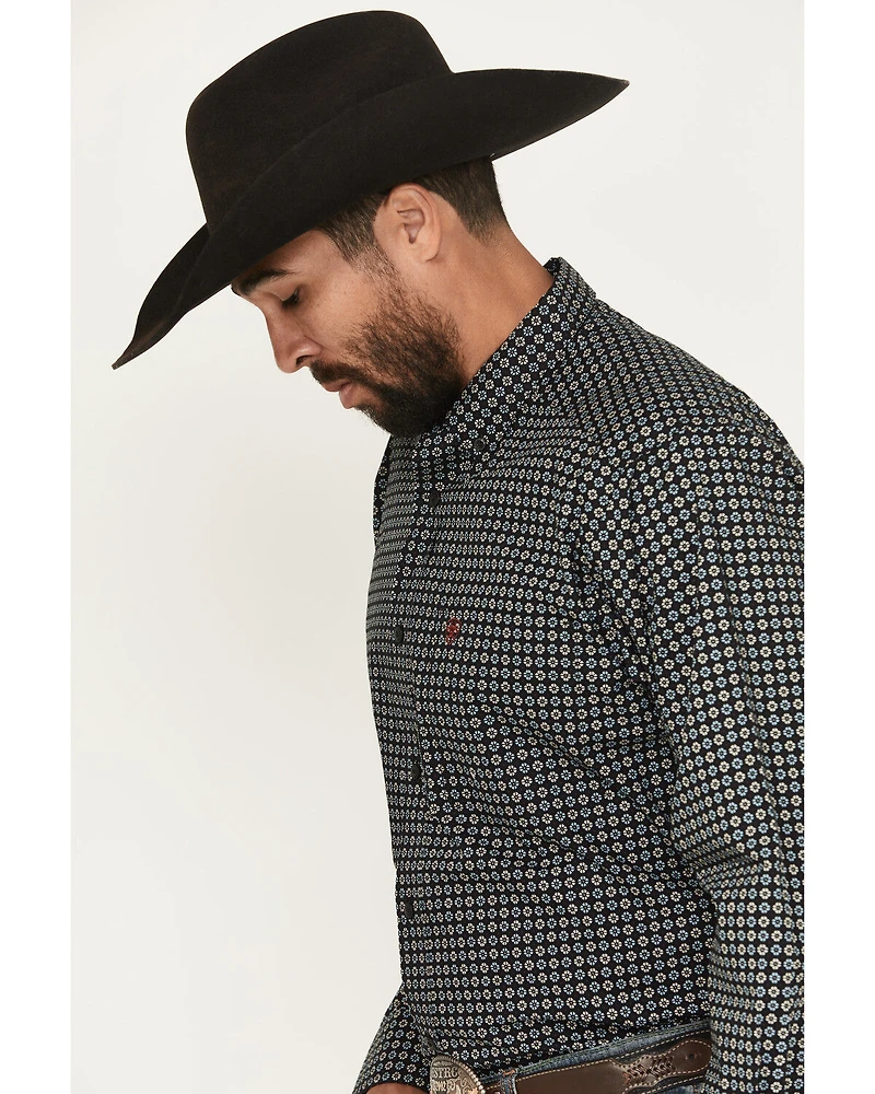 Ariat Men's Gustav Geo Print Long Sleeve Button-Down Western Shirt