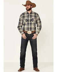 Ariat Men's Axel Large Ombre Retro Plaid Long Sleeve Western Shirt