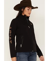 Ariat Women's Leopard Print Logo New Team Softshell Jacket
