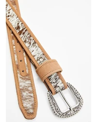 RANK 45® Men's Stockyard Hair on Hide Belt