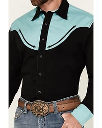Wrangler Men's Rodeo Ben Solid Long Sleeve Snap Western Shirt