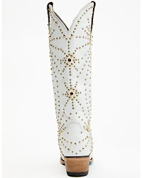 Boot Barn X Lane Women's Exclusive Sparks Fly Satin Pearl Western Bridal Boots - Snip Toe