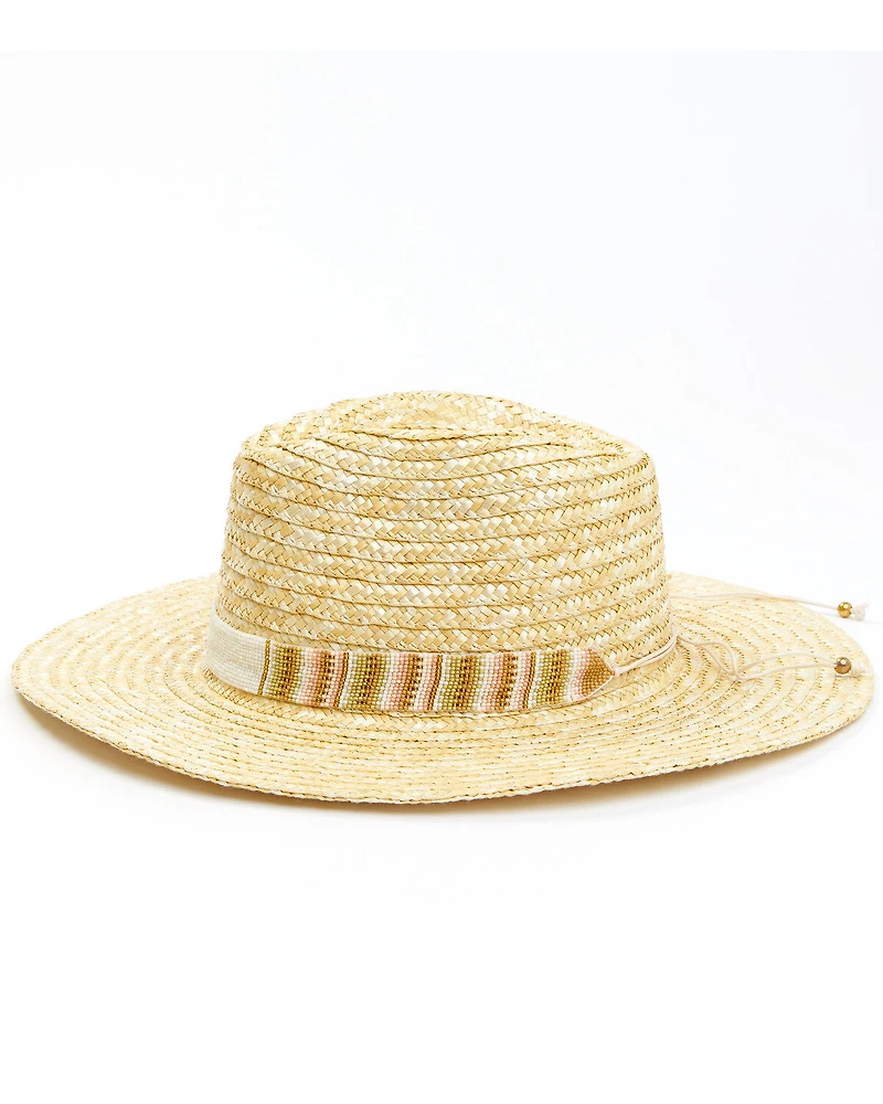 Nikki Beach Women's Tulum Milan Straw Fashion Hat
