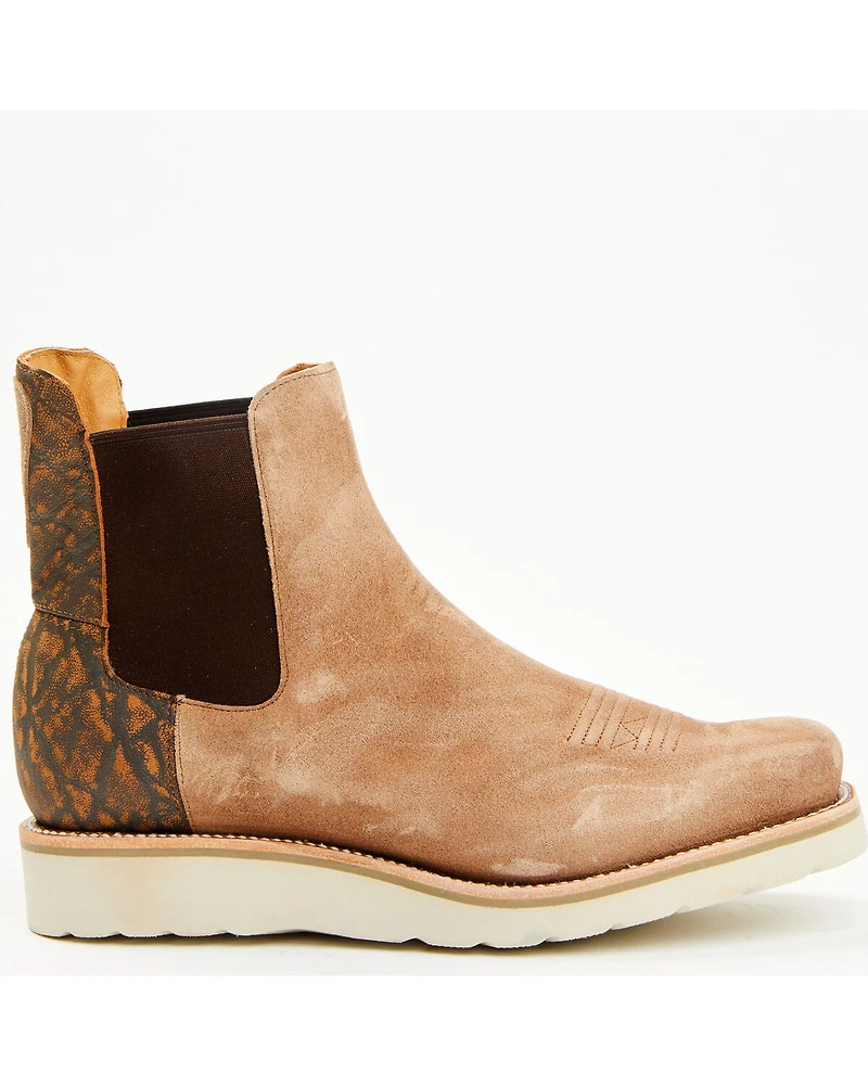 Horse Power Suede Chelsea Boots - Square Toe