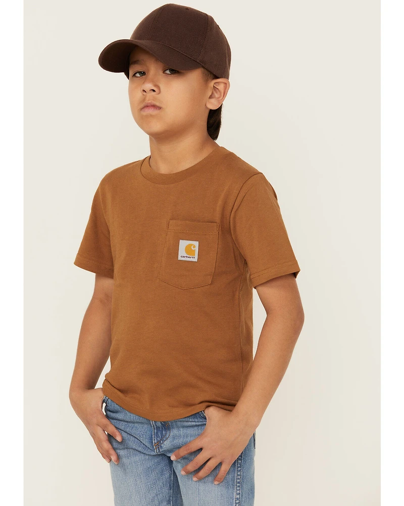 Carhartt Little Boys' Solid Short Sleeve Pocket T-Shirt