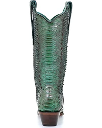 Corral Women's Full Python Woven Western Boots - Snip Toe