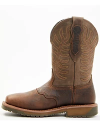 Double H Men's 11" Domestic I.C.E.™ Saddle Vamp Performance Western Boots - Broad Square Toe