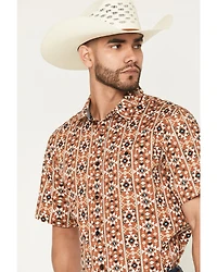 RANK 45® Men's Thunderhead Southwestern Short Sleeve Button-Down Stretch Western Shirt