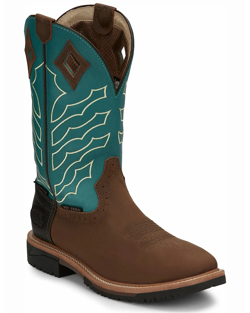 Justin Men's Derrickman Western Work Boots - Steel Toe