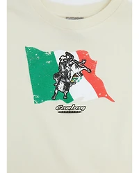 Cowboy Hardware Toddler Boys' Bull Mexico Flag Short Sleeve Graphic T-Shirt