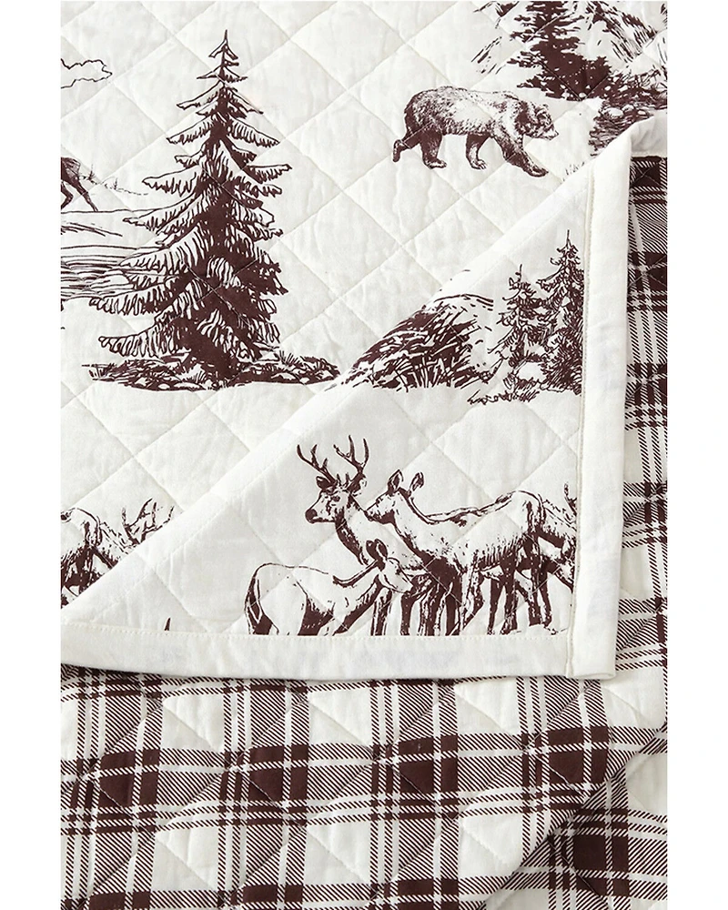 HiEnd Accents Pine Reversible 2 Piece Quilt Set - Twin Size