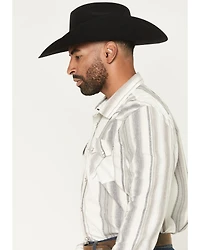 Panhandle Men's Vintage Stripe Print Long Sleeve Snap Western Shirt
