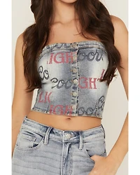 The Laundry Room Women's Boot Barn Exclusive Coors Light Denim Bustier