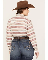 Ariat Women's Serape Jacquard Print Long Sleeve Snap Western Shirt - Plus