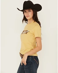 Ariat Women's Boot Barn Exclusive Cow Print Logo Short Sleeve Graphic Tee