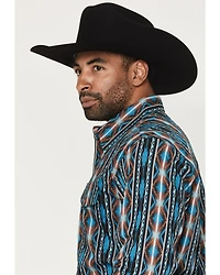 Wrangler Men's Checotah Southwestern Print Long Sleeve Snap Western Shirt