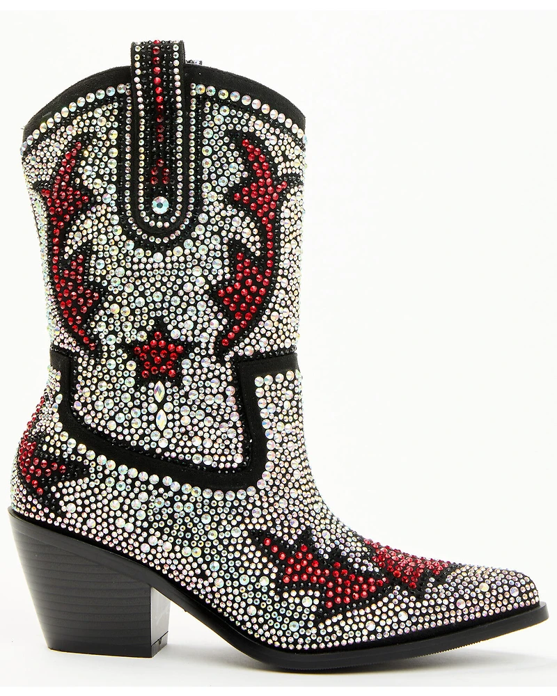 Azalea Wang Women's Kaitland Embellished Boots - Snip Toe