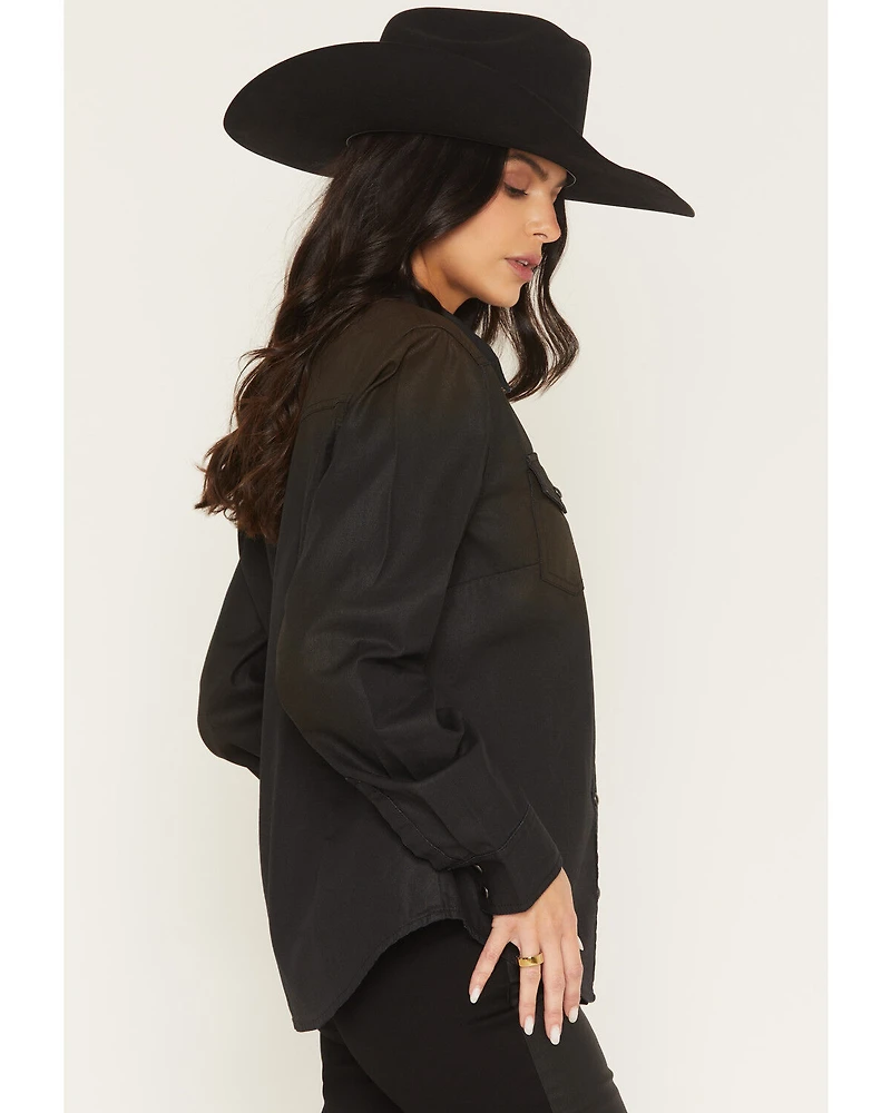 Idyllwind Women's Midnight Cowboy Coated Long Sleeve Snap Western Shirt