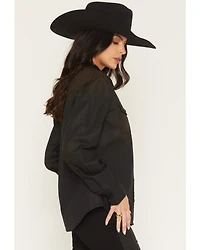 Idyllwind Women's Midnight Cowboy Coated Long Sleeve Snap Western Shirt