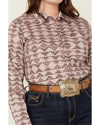 Ariat Women's Kirby Southwestern Print Long Sleeve Button-Down Stretch Western Shirt - Plus