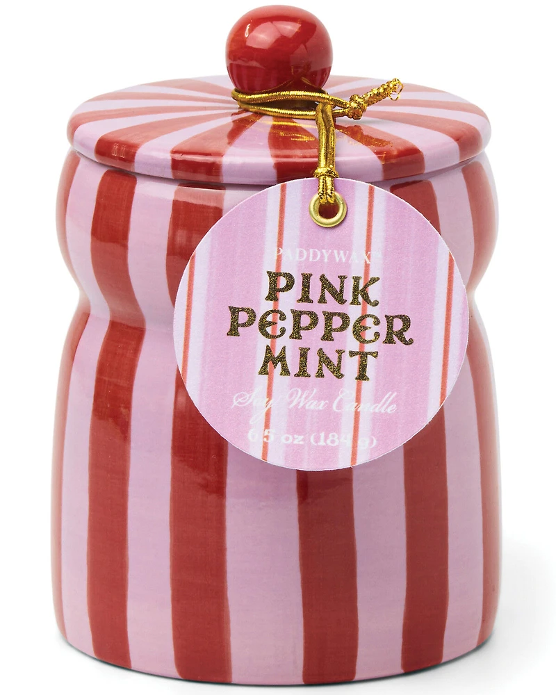 Paddywax Cabana 6.5oz Pink Peppermint Candle