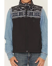 RANK 45® Boy's Cheneka Southwestern Print Softshell Vest