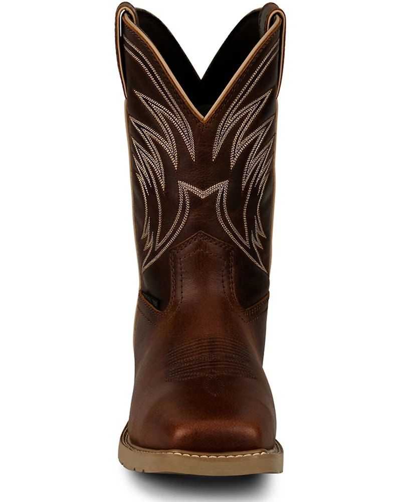 Justin Men's 11" Stampede Daywork Waterproof Work Boots - Steel Toe