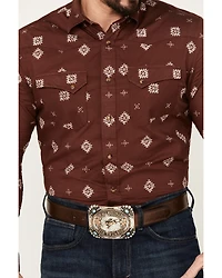 Pendleton Men's Laramie Diamond Print Long Sleeve Western Snap Shirt