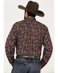 Cinch Men's Paisley Print Long Sleeve Button-Down Western Shirt