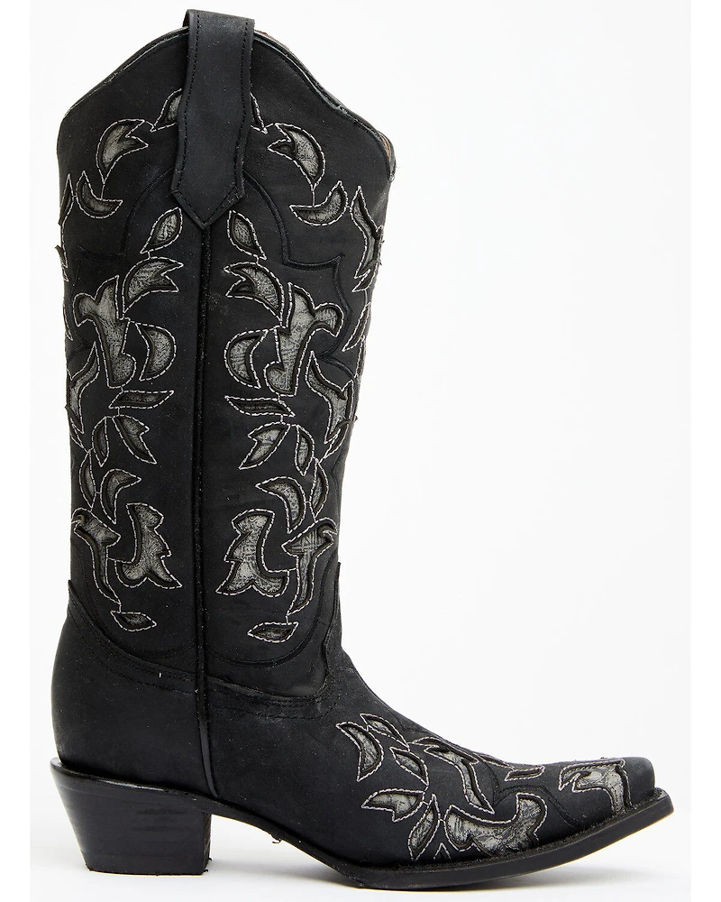 Circle G Women's Inlay Western Boots - Snip Toe