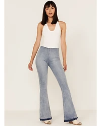Rock & Roll Denim Women's Light Wash High Rise Flare Jeans
