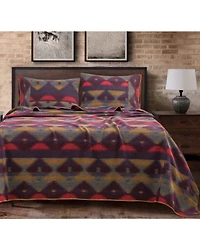 HiEnd Accents Gila Wool Blend King Size Blanket Set - 3 Piece