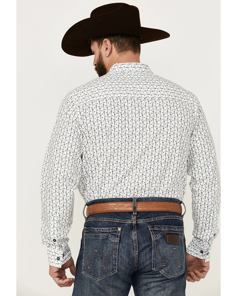 Gibson Trading Co Men's Flower Power Floral Print Long Sleeve Button-Down Western Shirt