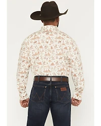 Ariat Men's Saint Conversation Print Long Sleeve Button-Down Western Shirt