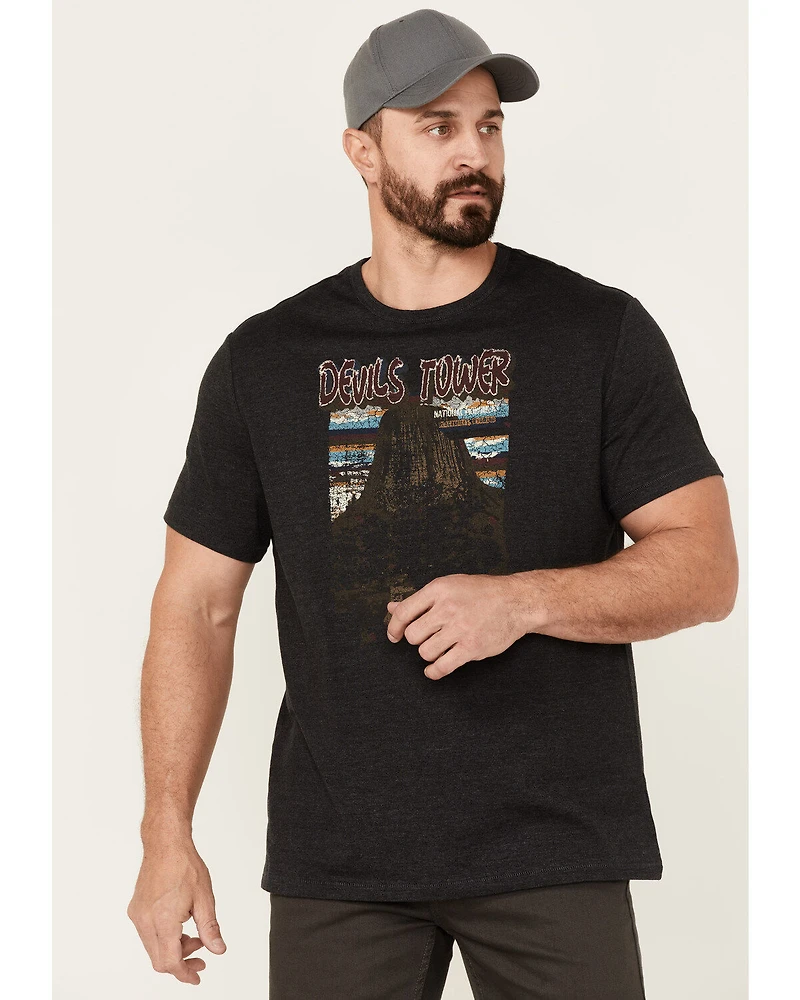 Brothers and Sons Men's Devils Tower National Monument Graphic Short Sleeve T-Shirt
