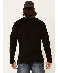 North River Men's Brown Moleskin Crew Long Sleeve T-Shirt