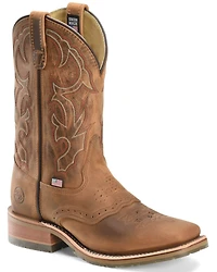 Double H Men's I.C.E. Saddle Vamp Western Work Boots - Broad Square Toe