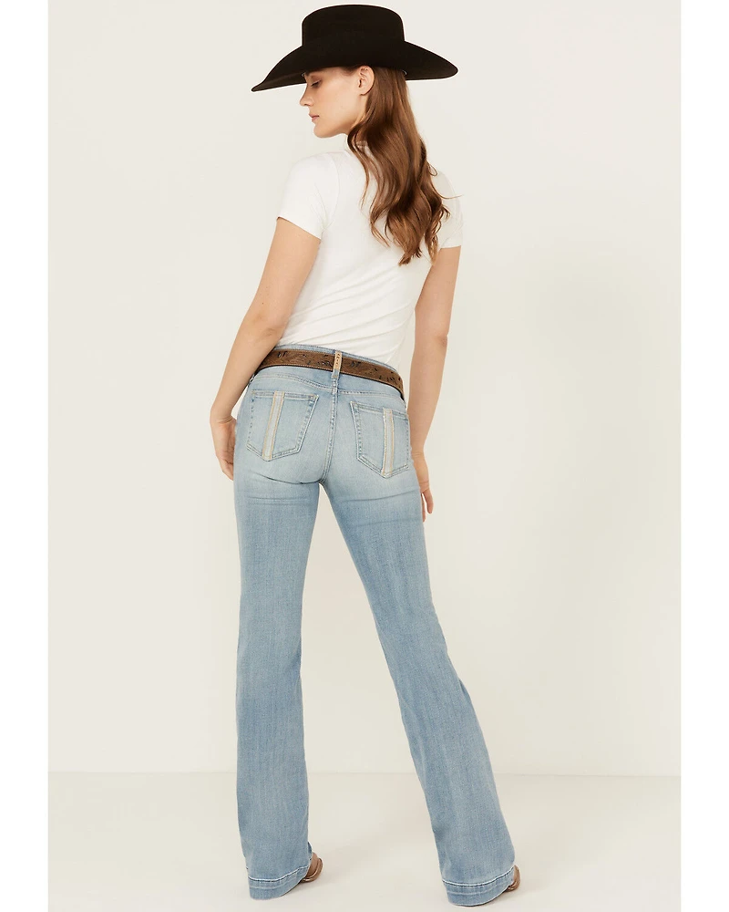 Ariat Women's Nia Light Wash Perfect Rise Slim Trouser Stretch Denim Jeans