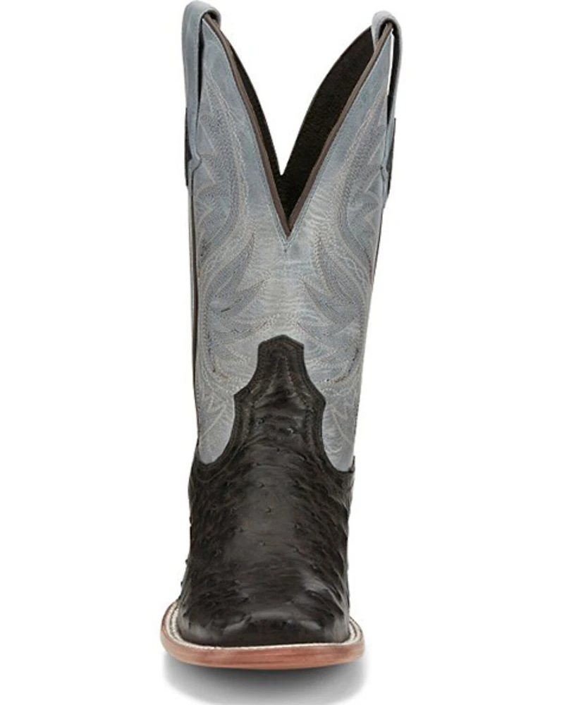 Tony Lama Women's Searcy Exotic Full Quill Ostrich Western Boots - Broad Square Toe